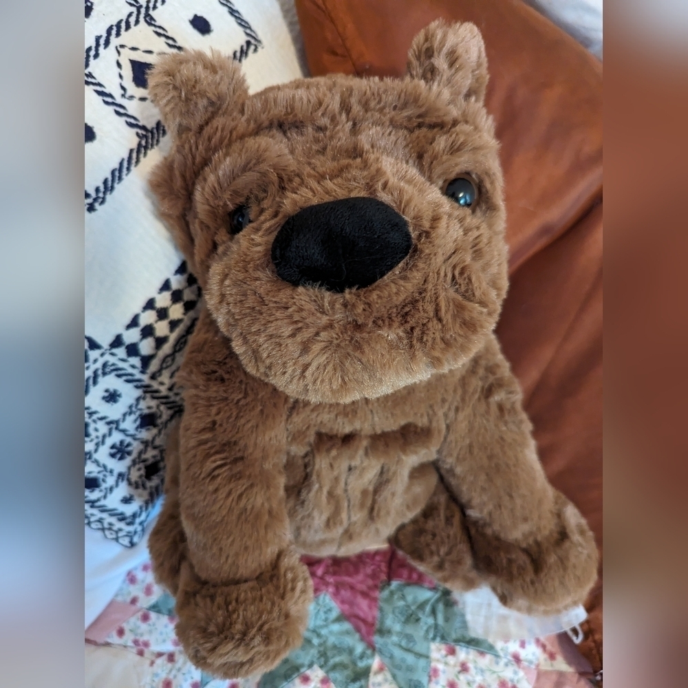 Dan Dee Sharpei Realist Dog Stuffed animal plush stuffy brown NWOT, 11"